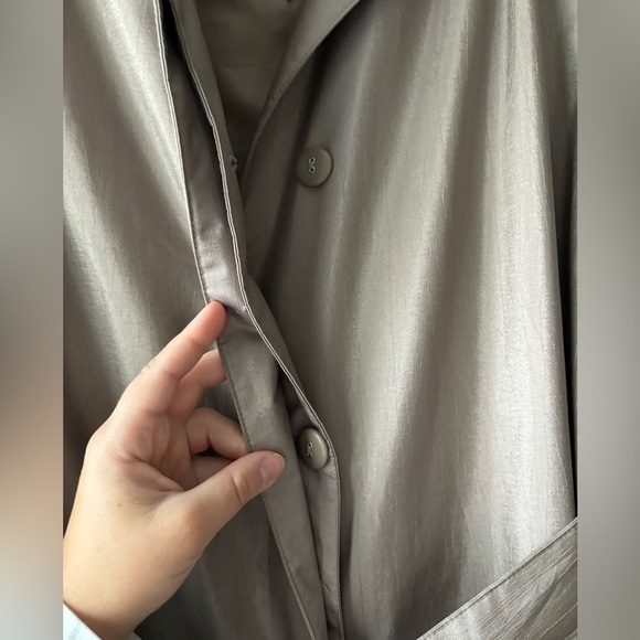 British Mist tan cream color long trench coat‎ size 12 - Picture 6 of 12